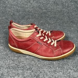 New Ecco Womens EU 40 US 9 Chase Leather Sneakers Brown Lace Up Comfort Flats‎